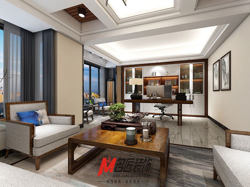 揭陽市赤華園現(xiàn)代風(fēng)格辦公空間裝修案例