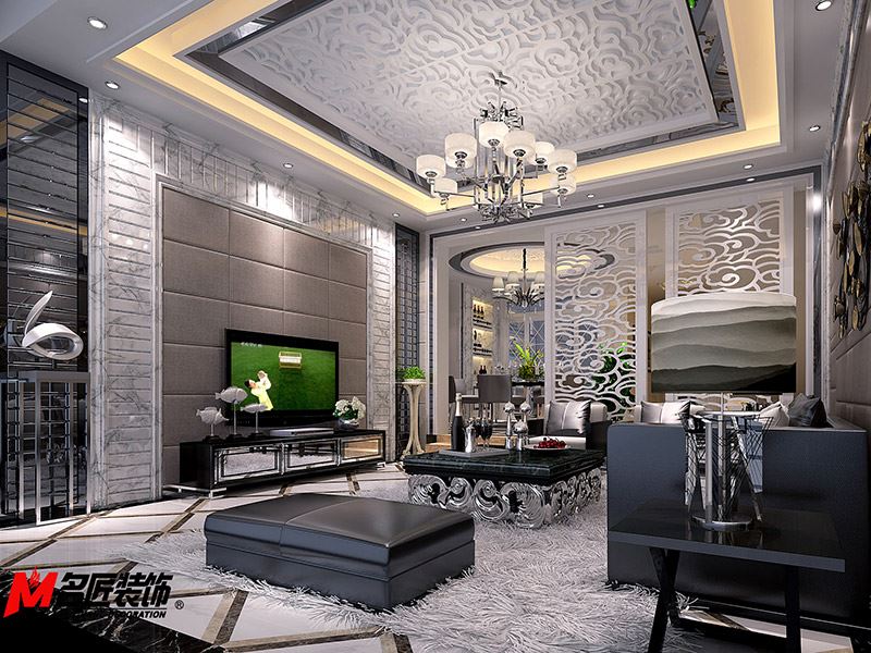 河源市恒大名都現(xiàn)代簡(jiǎn)約風(fēng)格別墅裝修案例